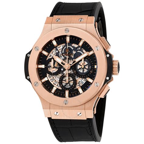 hublot gold and black watch|hublot watches men gold.